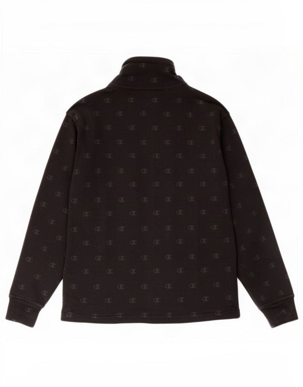 Γυναικεία φόρμα Champion Graphic Top Jacket UK 10 Small Black Cotton
