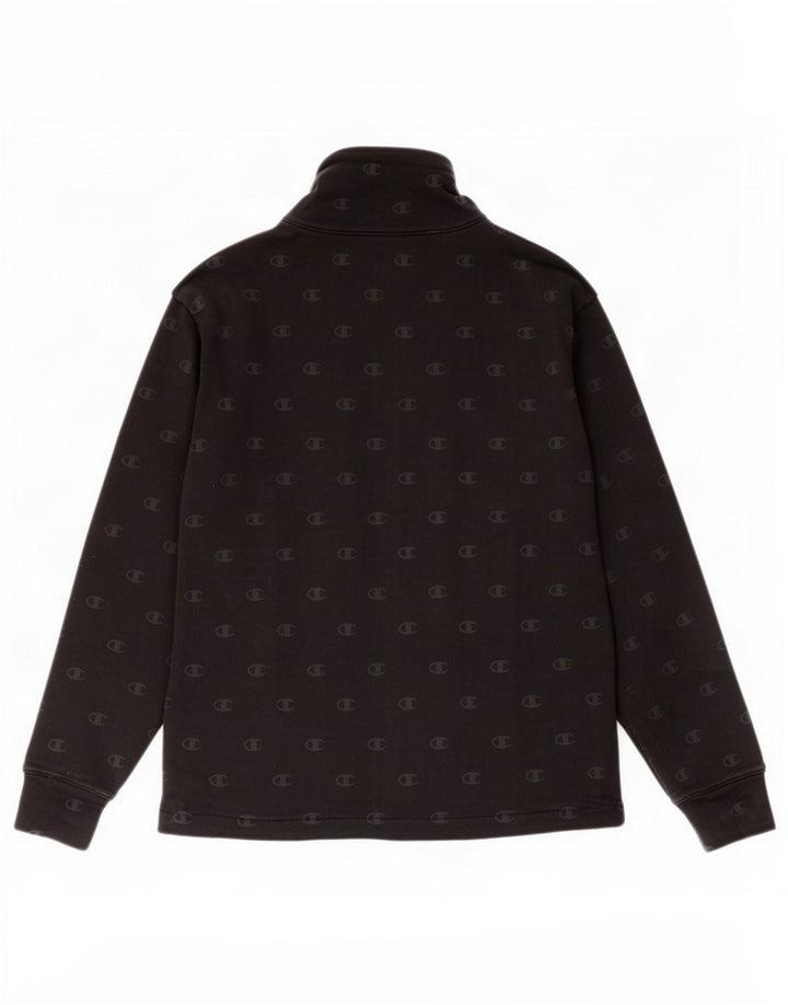 Γυναικεία φόρμα Champion Graphic Top Jacket UK 10 Small Black Cotton