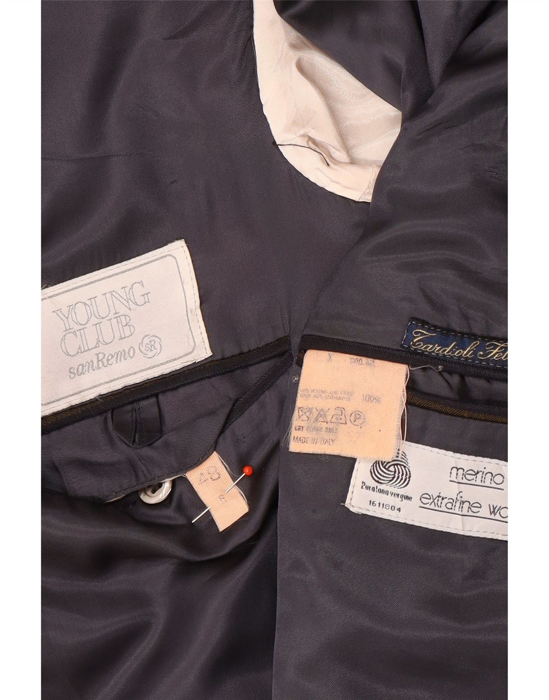 San Remo Ανδρικό μπουφάν Blazer με διπλό στήθος IT 48 Medium Navy Blue ριγέ