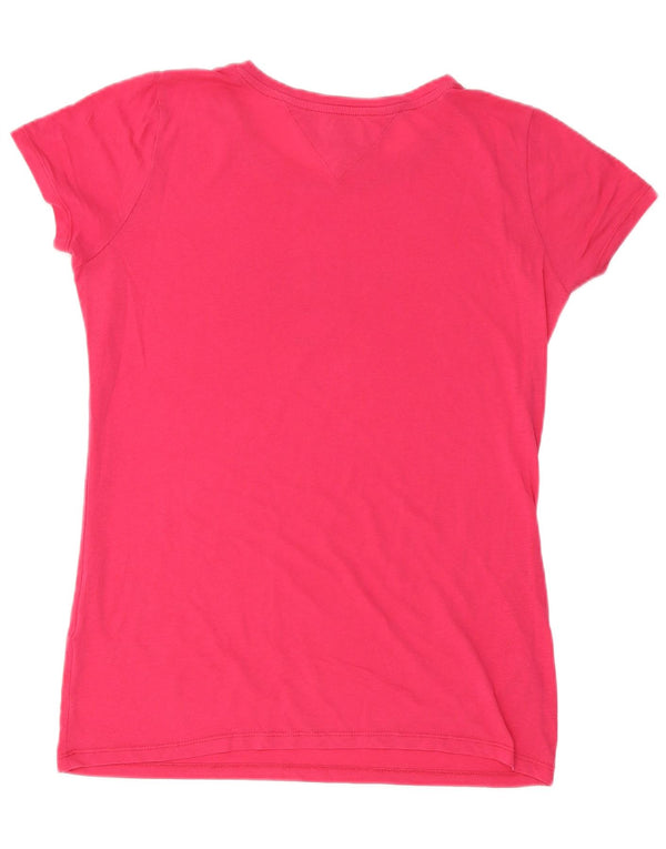 Γυναικείο γραφικό μπλουζάκι TOMMY HILFIGER Top UK 18 XL Pink