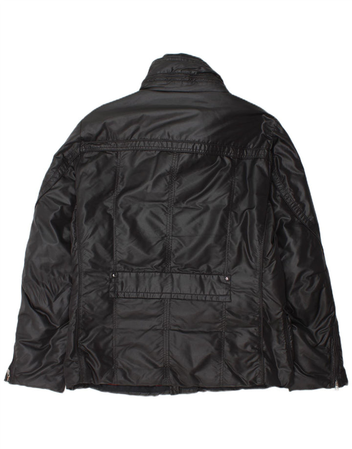 PEUTEREY Ανδρικό μπουφάν με κουκούλα IT 52 μεγάλο μαύρο πολυαμίδιο