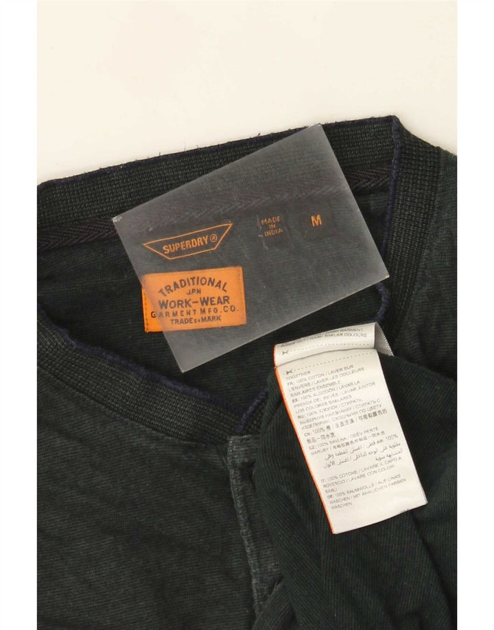 Ανδρικό μπλουζάκι Superdry μακρυμάνικο μεσαίο πράσινο βαμβακερό