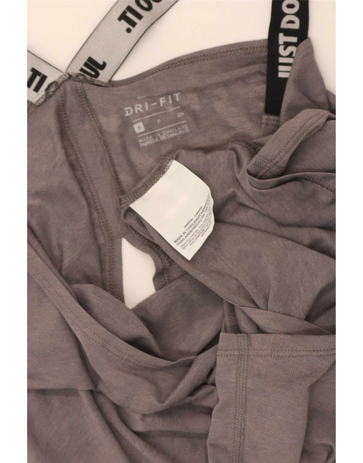 Γυναικείο γραφικό γιλέκο Nike Dri Fit Top UK 8 Small Grey Colorblock Polyester