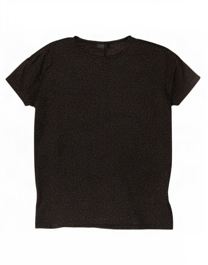 Topshop γυναικείο μπλουζάκι μεγάλου μεγέθους Top UK 8 Small Black flecked Polyester