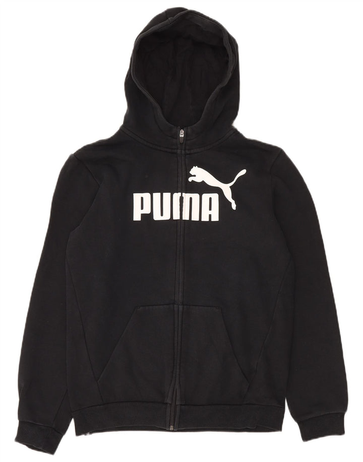 Πουλόβερ PUMA Boys Graphic Zip Hoodie 15-16 ετών Μαύρο βαμβακερό