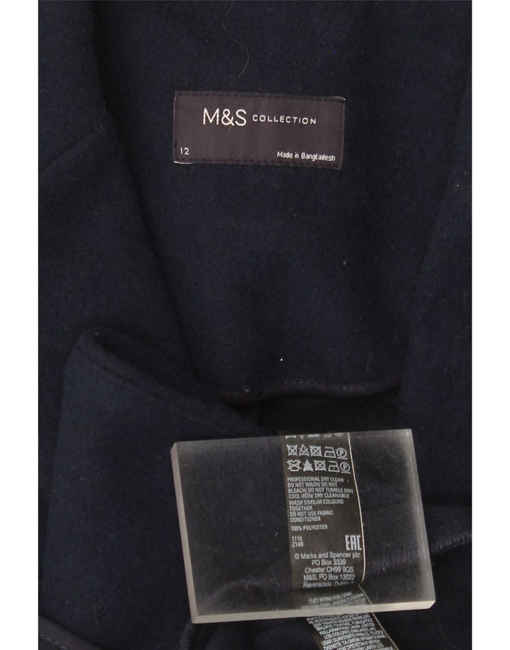 Marks & Spencer Γυναικείο Πανωφόρι UK 12 Medium Navy Blue Polyester