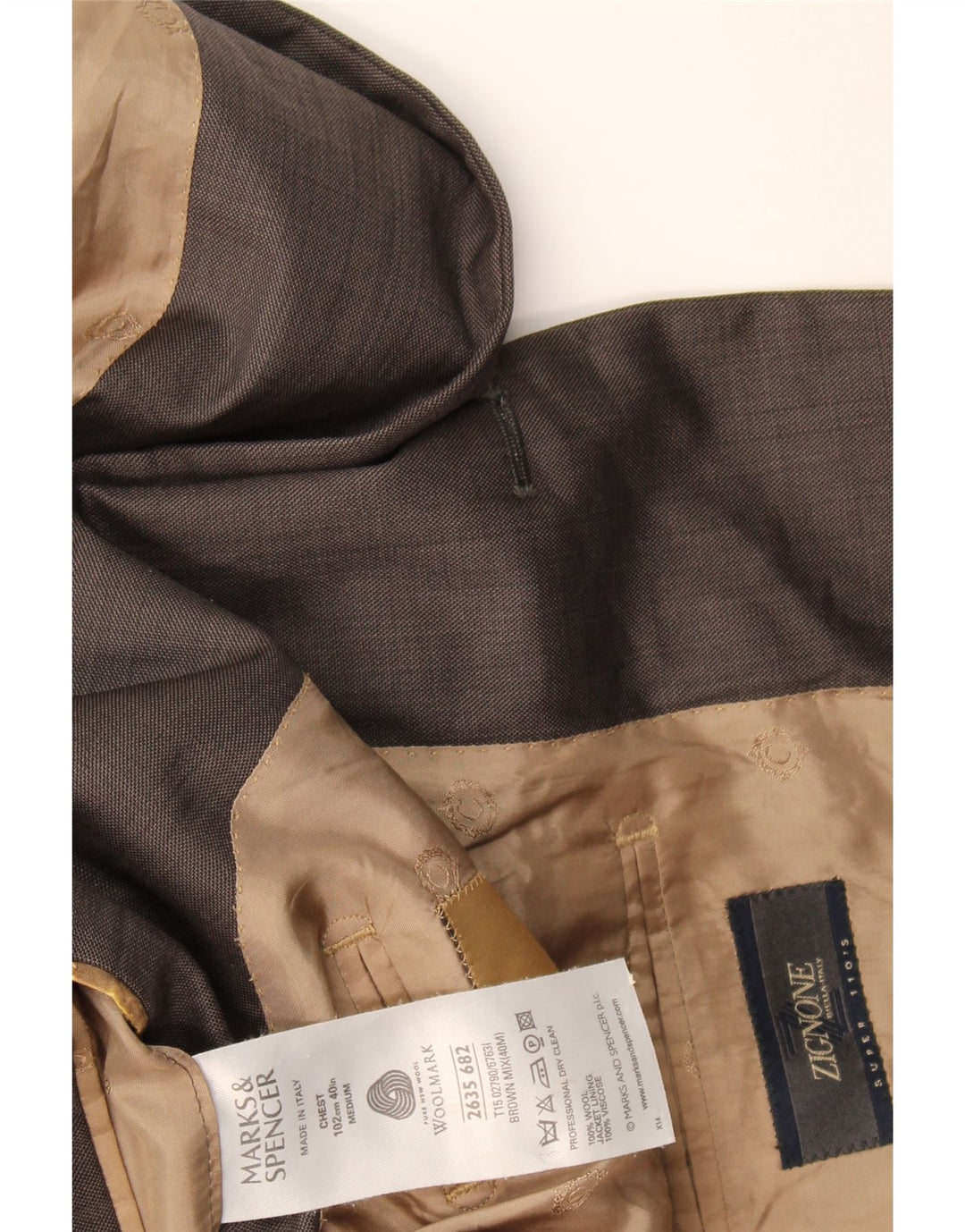 Marks & Spencer Ανδρικό σακάκι blazer UK 40 μεγάλο γκρι μαλλί