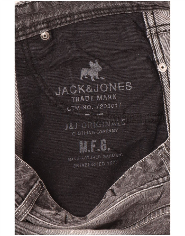 Jack & Jones Ανδρικό στενό τζιν με ταλαιπωρία W32 L33 Γκρι