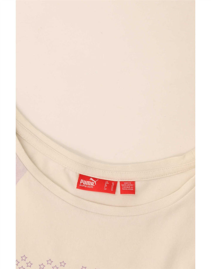 Γυναικείο γραφικό μπλουζάκι Puma Top UK 16 Large White