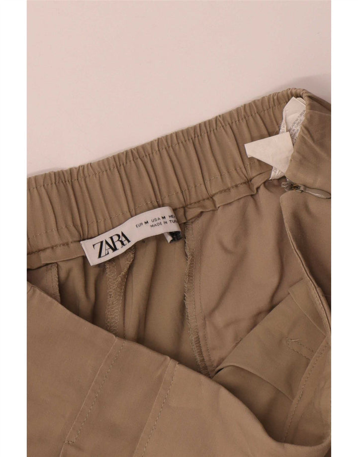 Zara Γυναικείο Σορτς Βερμούδα Cullotes Medium W28 Μπεζ βαμβακερό