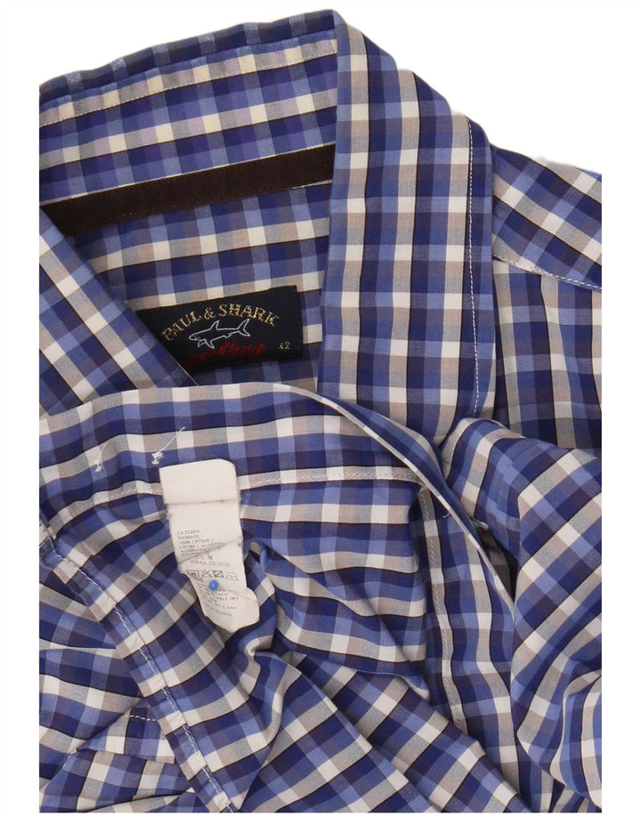 Ανδρικό πουκάμισο Paul & Shark 42 Large Blue Check Cotton