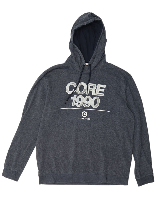 Jack & Jones Ανδρικό Γραφικό Φούτερ 2XL Μπλε βαμβακερό