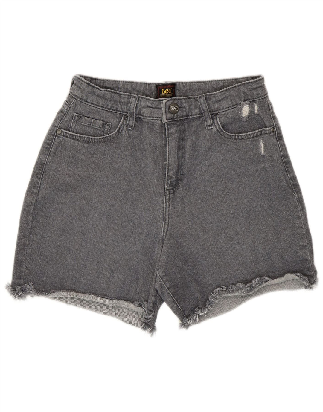 Lee Womens distressed τζιν σορτς US 4 Small W27 Γκρι βαμβακερό