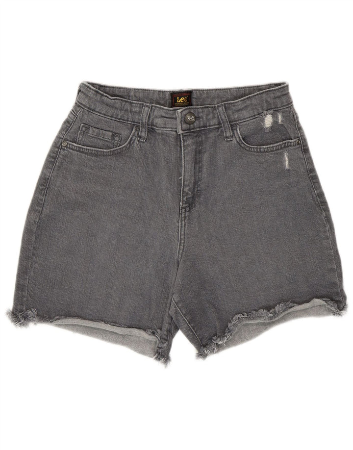 Lee Womens distressed τζιν σορτς US 4 Small W27 Γκρι βαμβακερό