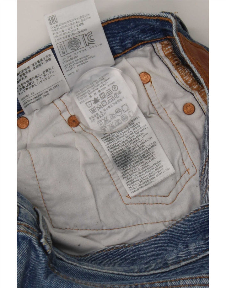 Levi's Womens 501 Distressed Straight Jeans W28 L32 Μπλε βαμβακερό