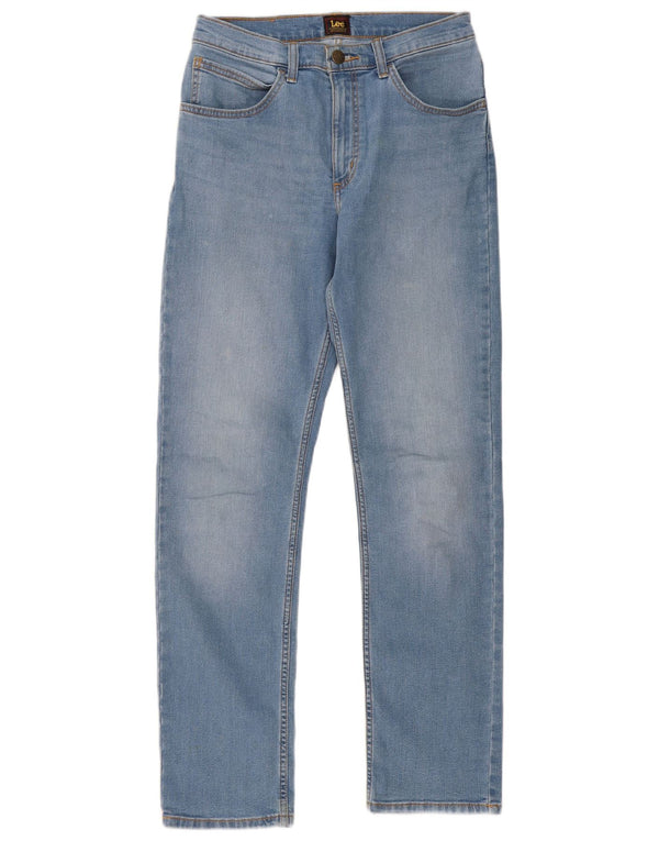 Lee Mens Brooklyn Straight Jeans W30 L32 Blue Cotton