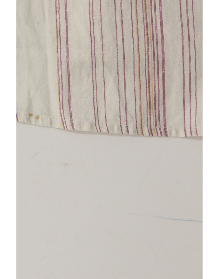 KAPPA Ανδρικό κοντομάνικο πουκάμισο Βαμβακερό μεσαίο λευκό ριγέ