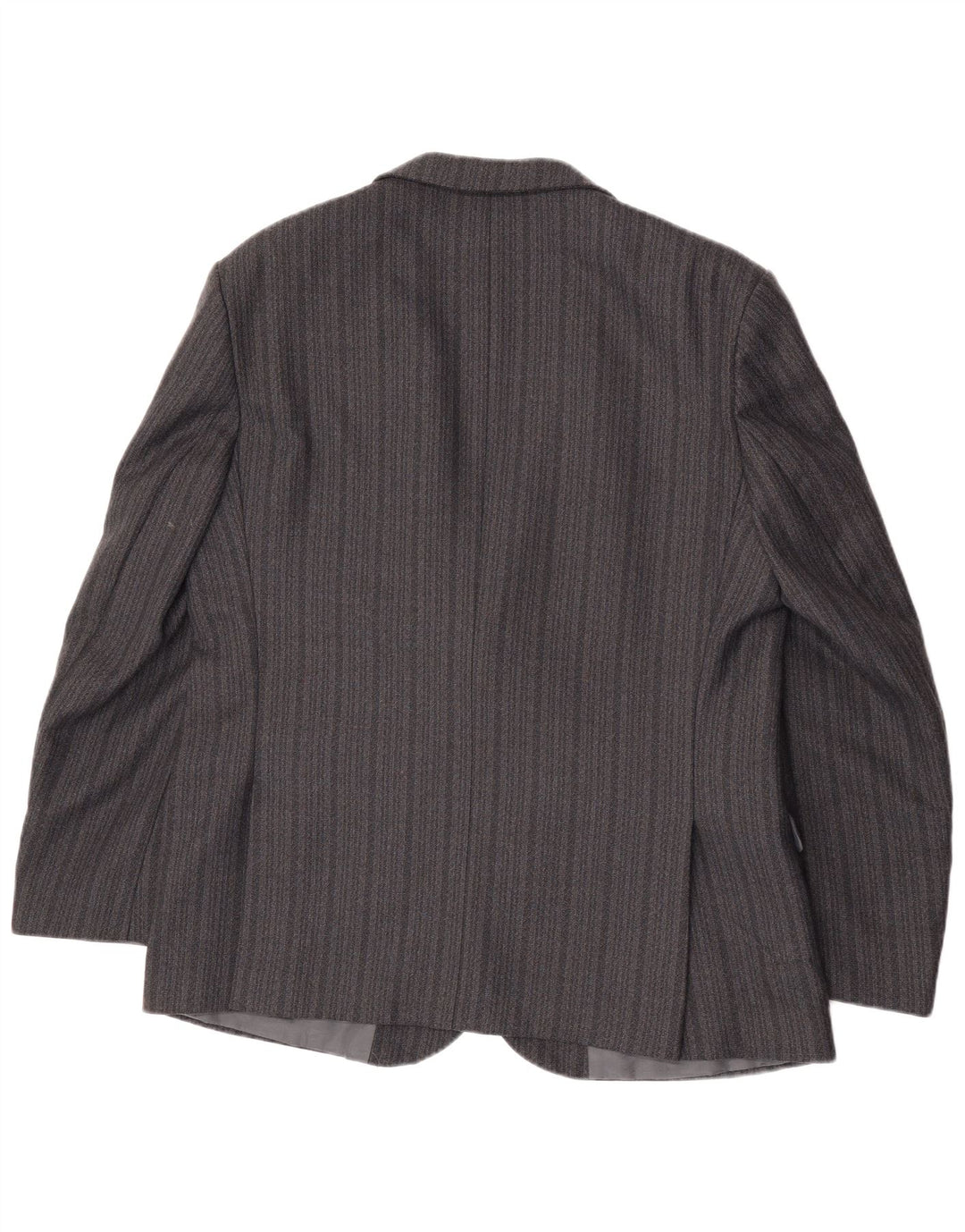 Vintage ανδρικό σακάκι blazer UK 44 2XL γκρι ριγέ τερυλένιο