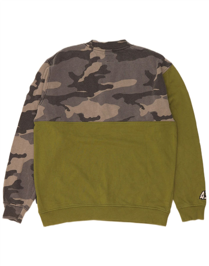 Ανδρικό γραφικό φούτερ DC Jumper Μεγάλο πράσινο βαμβακερό καμουφλάζ