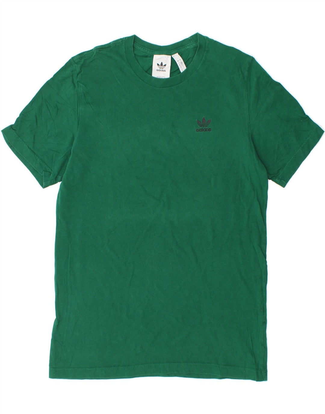 ADIDAS Mens T-Shirt Top Small Green Cotton Vintage Adidas and Second-Hand Adidas from Messina Hembry 