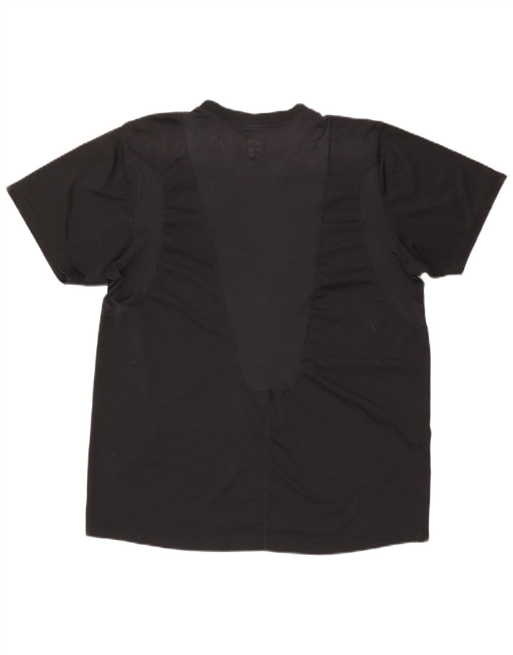 Ανδρικό μπλουζάκι Nike Dri Fit Top UK 42/44 μεγάλο μαύρο πολυεστέρα