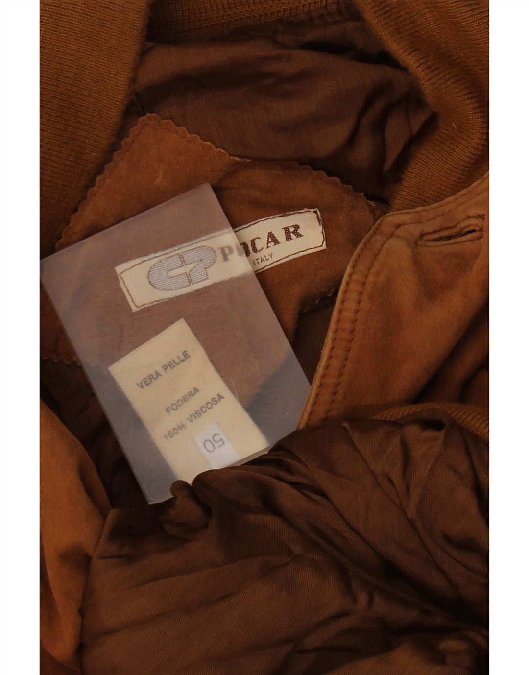 Vintage Ανδρικό Suede Bomber Jacket IT 50 Large Beige Leather