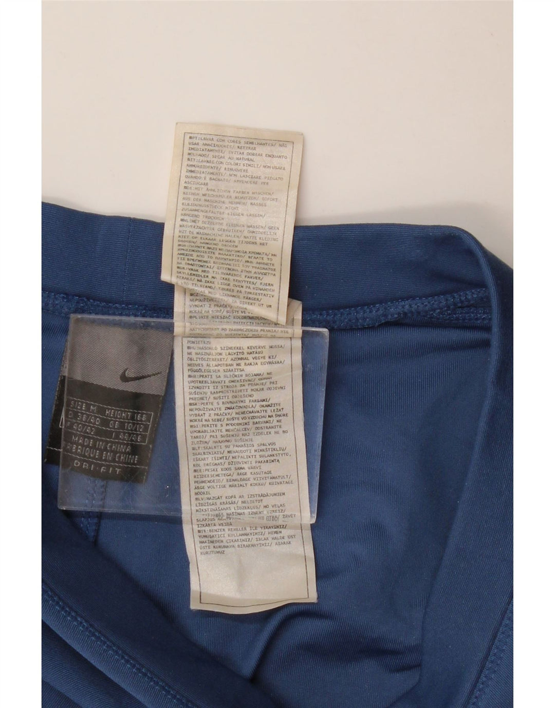 Γυναικεία αθλητική φόρμα NIKE Παντελόνι UK 10/12 μεσαίου μπλε χρώματος πολυεστέρας