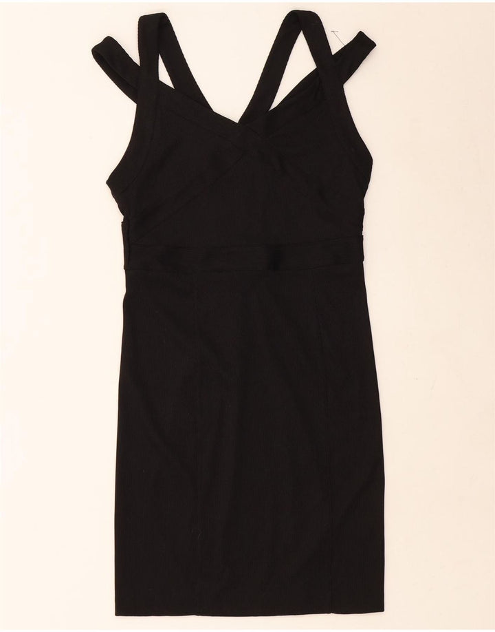 ARMANI EXCHANGE Womens Sleeveless Sheath Dress UK 14 Large Black Polyester Vintage Armani Exchange and Second-Hand Armani Exchange from Messina Hembry 