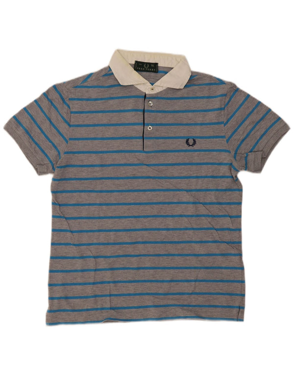 Fred Perry Ανδρικό μπλουζάκι ράγκμπι πόλο XL γκρι βαμβακερό ριγέ