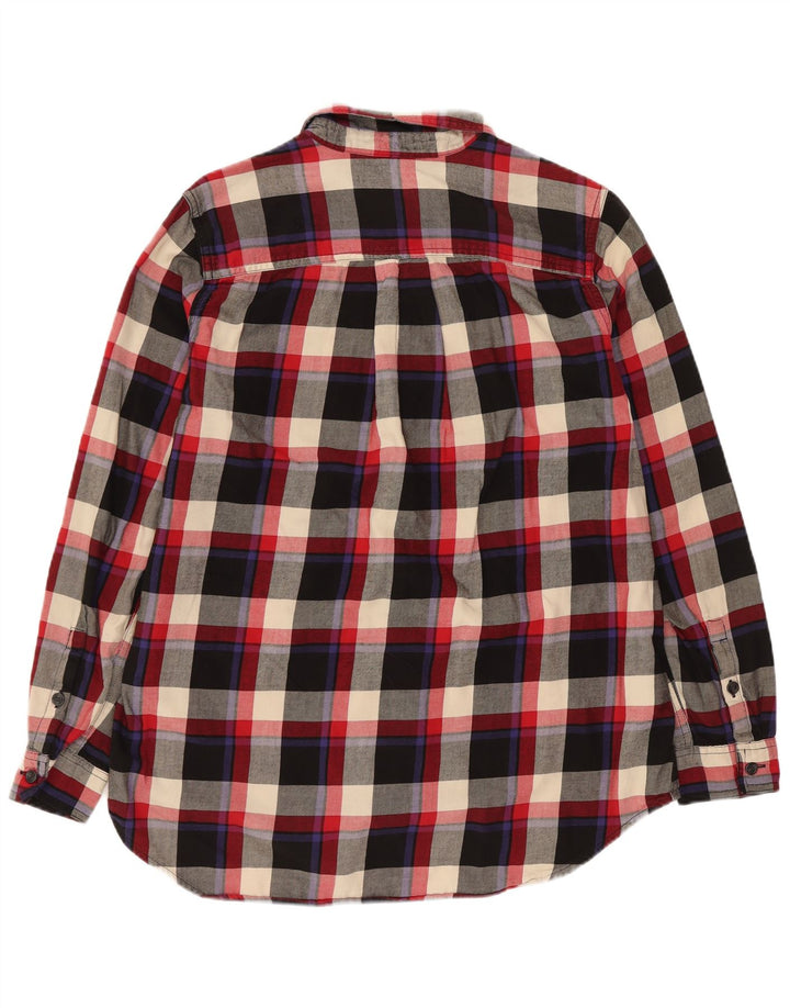 EDDIE BAUER Γυναικείο φανελένιο πουκάμισο UK 14 μεσαίο πολύχρωμο καρό βαμβακερό