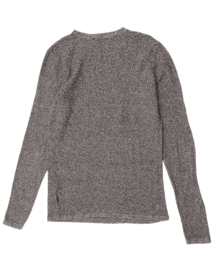 Ανδρικό μπλουζάκι Jack & Jones, μακρυμάνικο, μεσαίο γκρι βαμβακερό