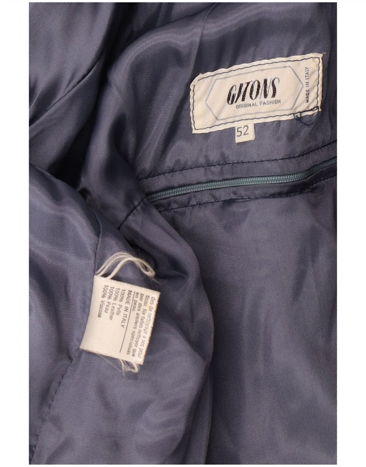 Ανδρικό δερμάτινο τζάκετ VINTAGE Military IT 52 XL Μπλε Δερμάτινο