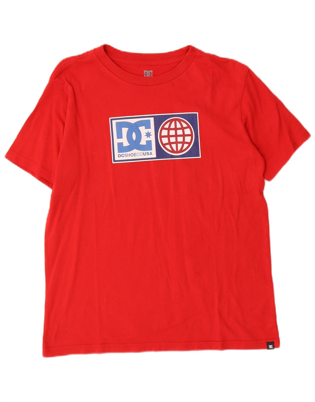 DC Boys Graphic T-Shirt Top 13-14 ετών μεγάλο κόκκινο βαμβακερό