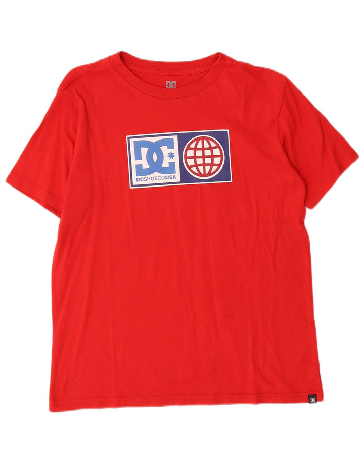 DC Boys Graphic T-Shirt Top 13-14 ετών μεγάλο κόκκινο βαμβακερό