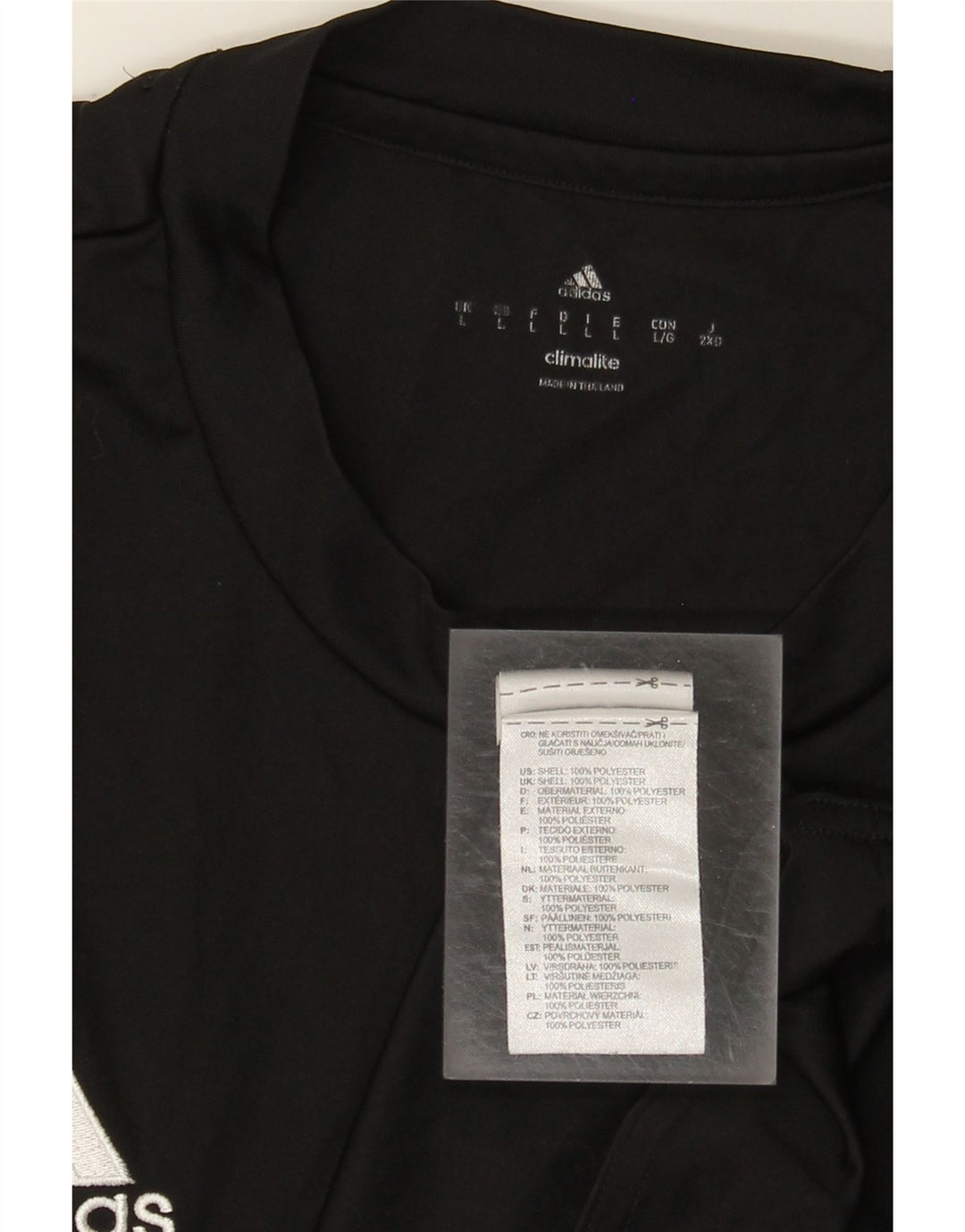 Adidas Ανδρικό T-Shirt Climalite Top Large Μαύρο Πολυεστέρας