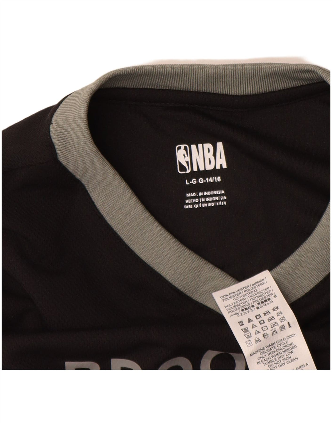 NBA Boys Brooklyn Nets Graphic Vest Top 14-15 Years Large Black Colourblock