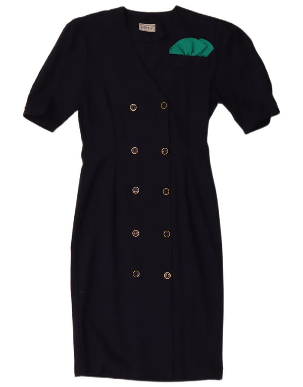 Γυναικείο φόρεμα με διπλό στήθος VINTAGE US 10 Large Navy Blue