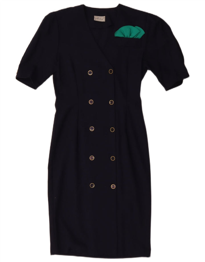 Γυναικείο φόρεμα με διπλό στήθος VINTAGE US 10 Large Navy Blue