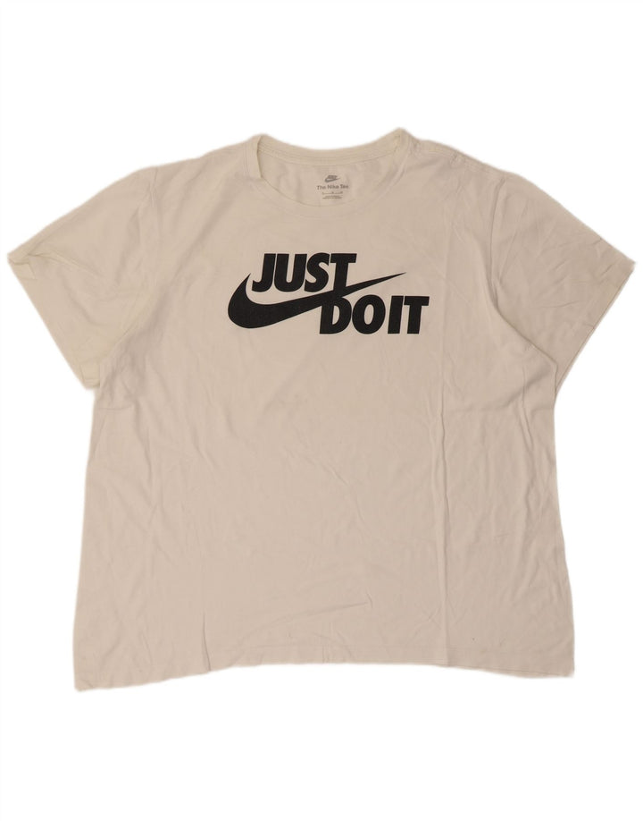 Ανδρικό γραφικό μπλουζάκι Nike τοπ XL λευκό