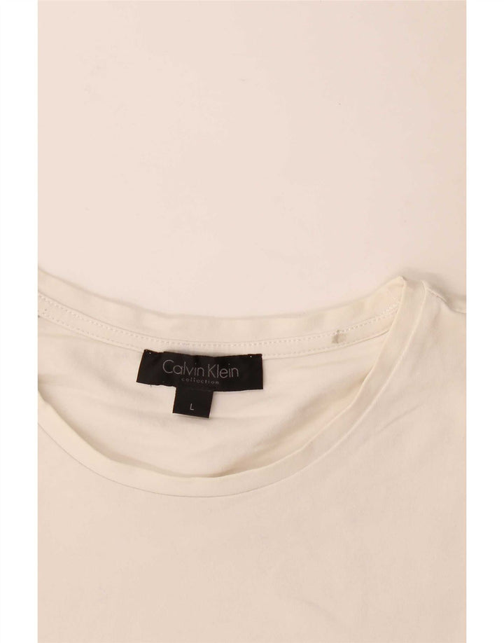 Γυναικείο γραφικό μπλουζάκι Calvin Klein Top Larg White
