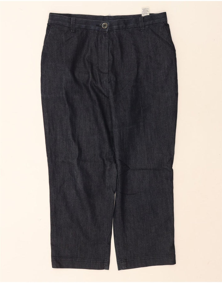 Marks & Spencer Γυναικείο παντελόνι Capri UK 12 Medium W30 L22 Navy Blue