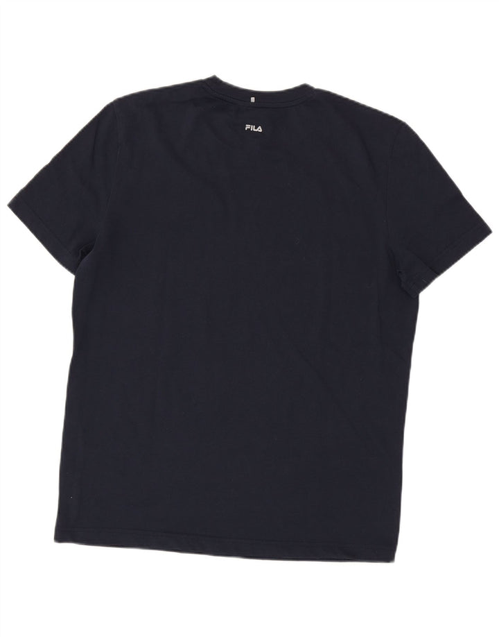 Ανδρικό γραφικό T-Shirt FILA Top Small Navy Blue