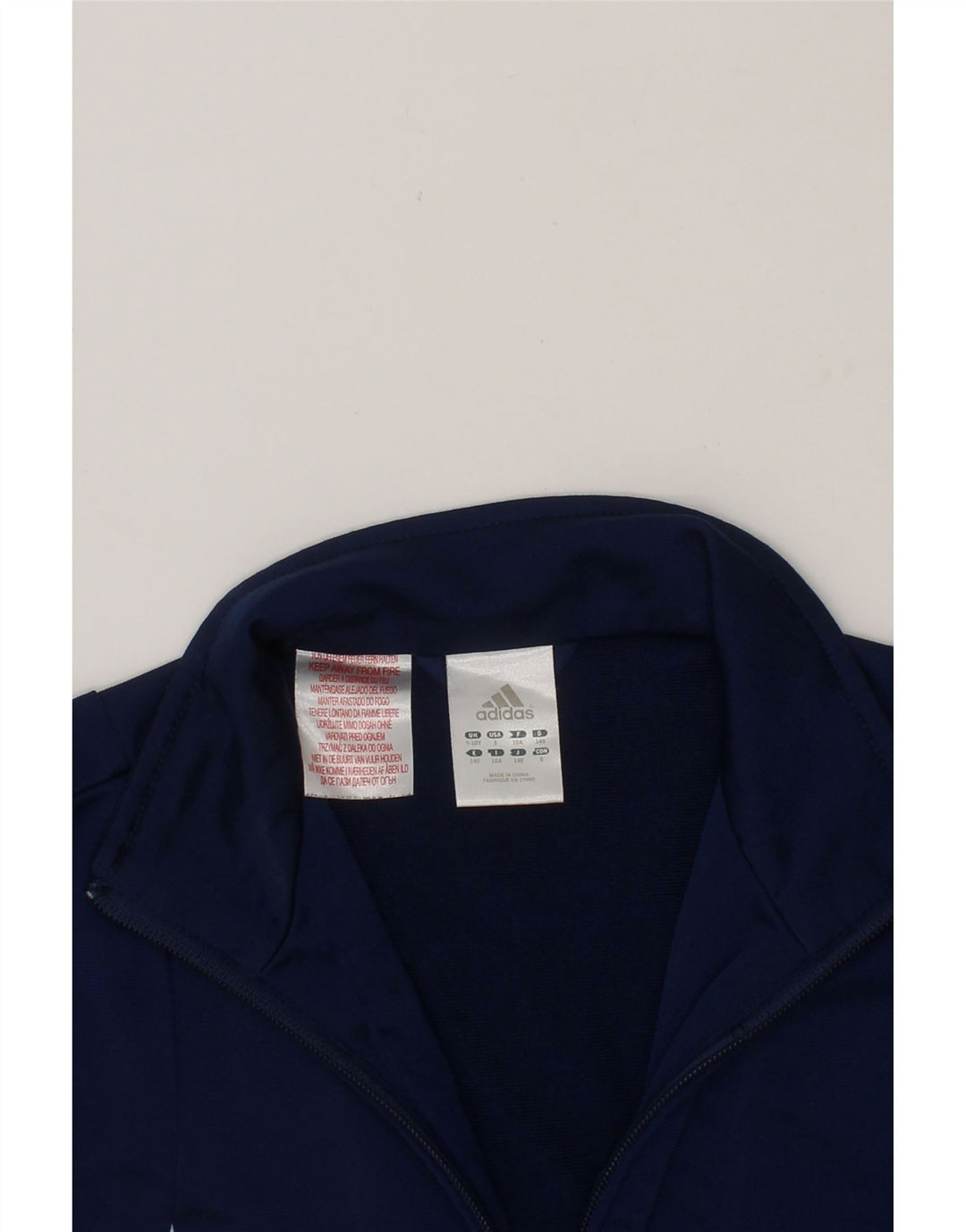 ADIDAS Boys Tracksuit Top Jacket 9-10 Years Navy Blue Polyester Vintage Adidas and Second-Hand Adidas from Messina Hembry 