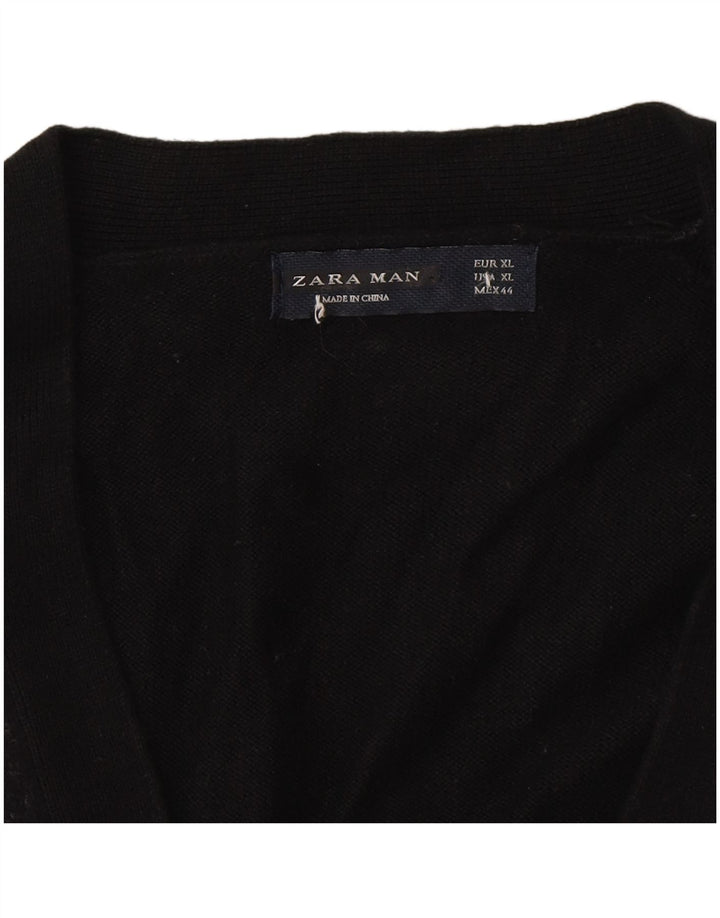Ανδρικό πουλόβερ Zara Ζακέτα XL Black Colourblock