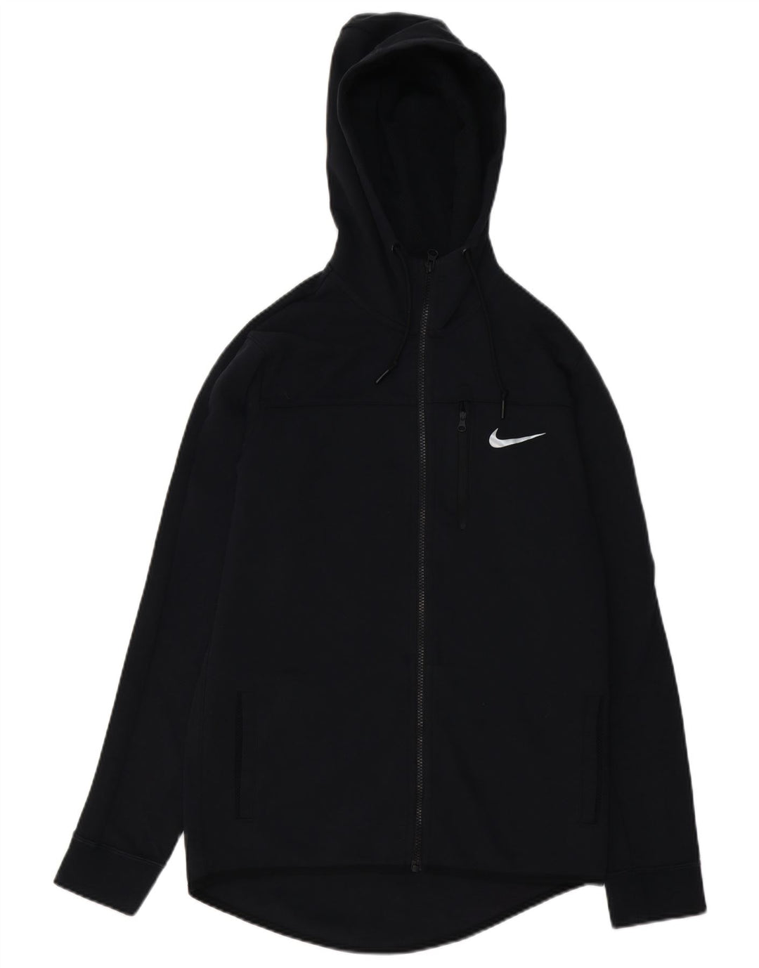 Ανδρικό πουλόβερ NIKE με φερμουάρ, μικρό μαύρο βαμβακερό