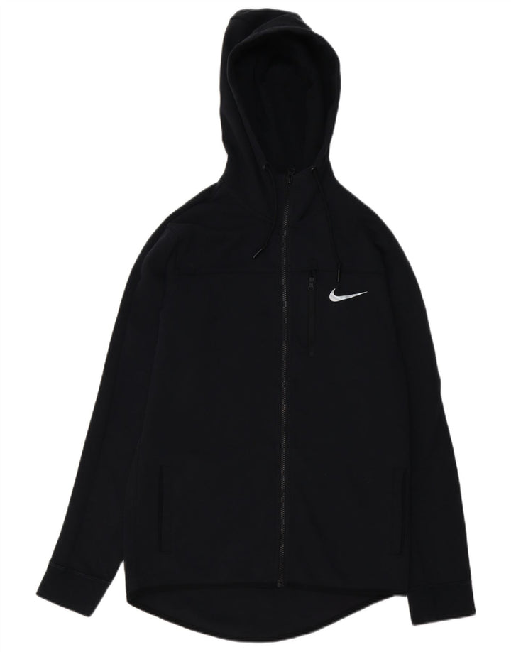 Ανδρικό πουλόβερ NIKE με φερμουάρ, μικρό μαύρο βαμβακερό