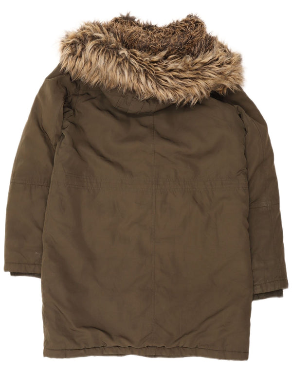 Γυναικείο Oasis Hooded Parka Jacket UK 14 Medium Khaki Polyester