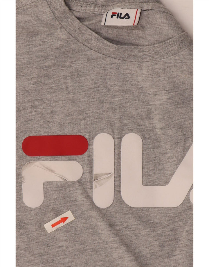 Ανδρικό γραφικό T-Shirt Fila Top Μεσαίο γκρι βαμβακερό