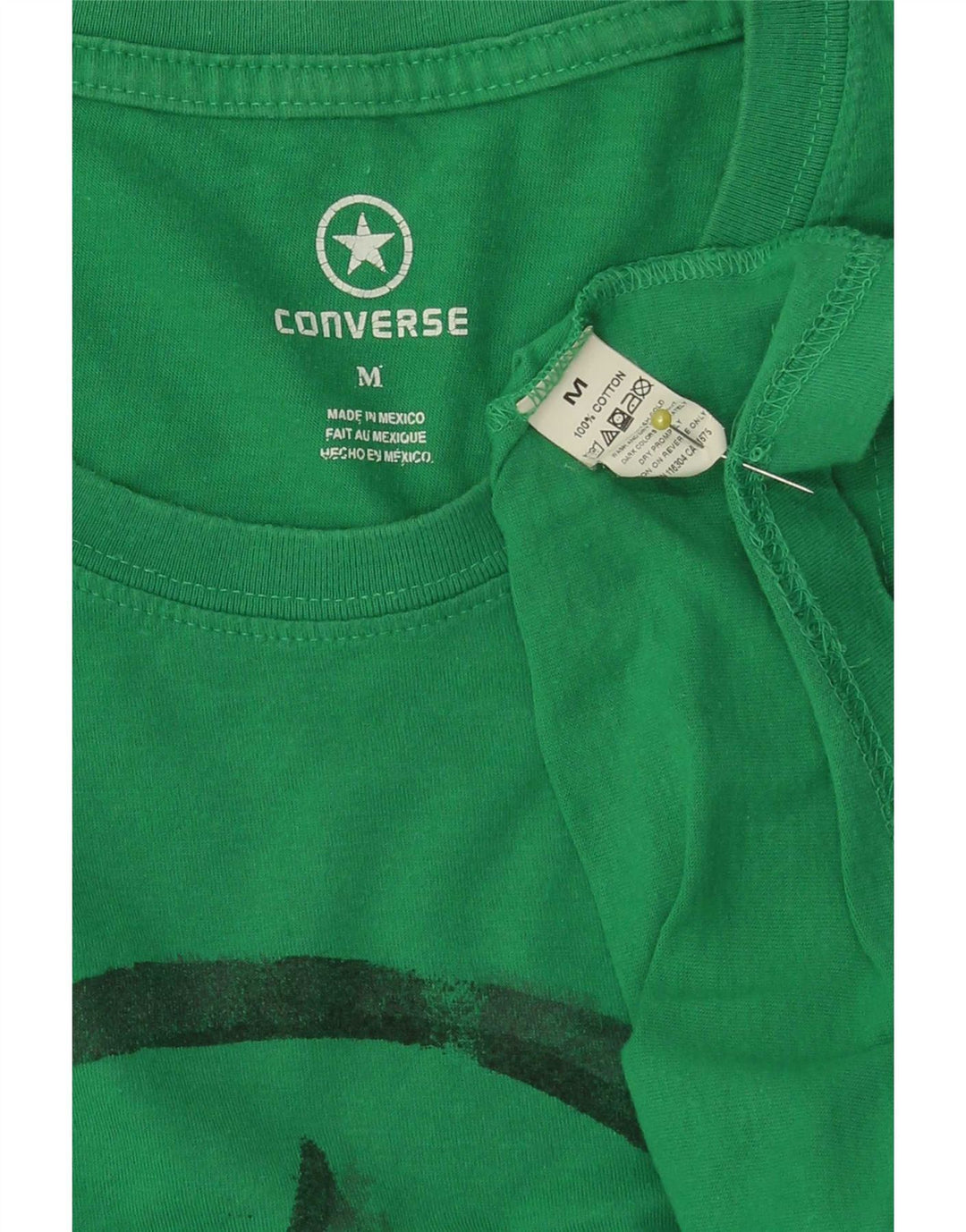 Ανδρικό γραφικό T-Shirt Converse Top Μεσαίο πράσινο βαμβακερό