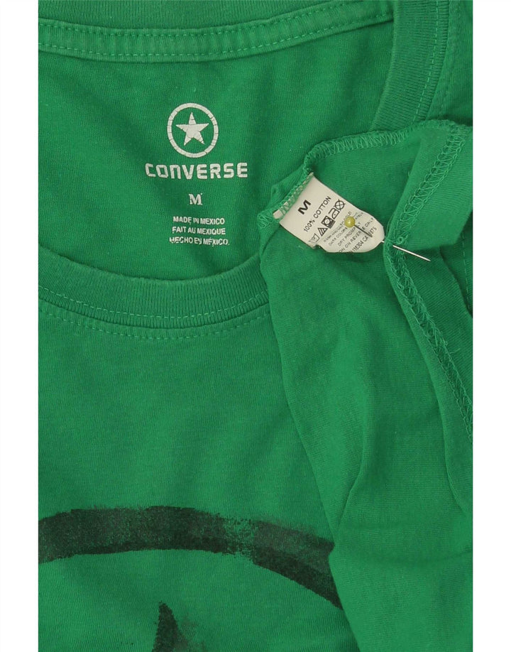 Ανδρικό γραφικό T-Shirt Converse Top Μεσαίο πράσινο βαμβακερό